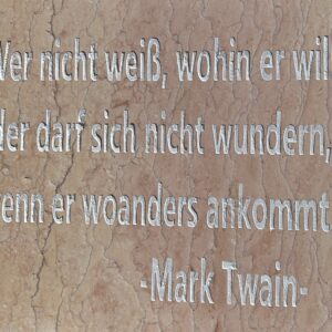 Schrifttafel Marc Twain