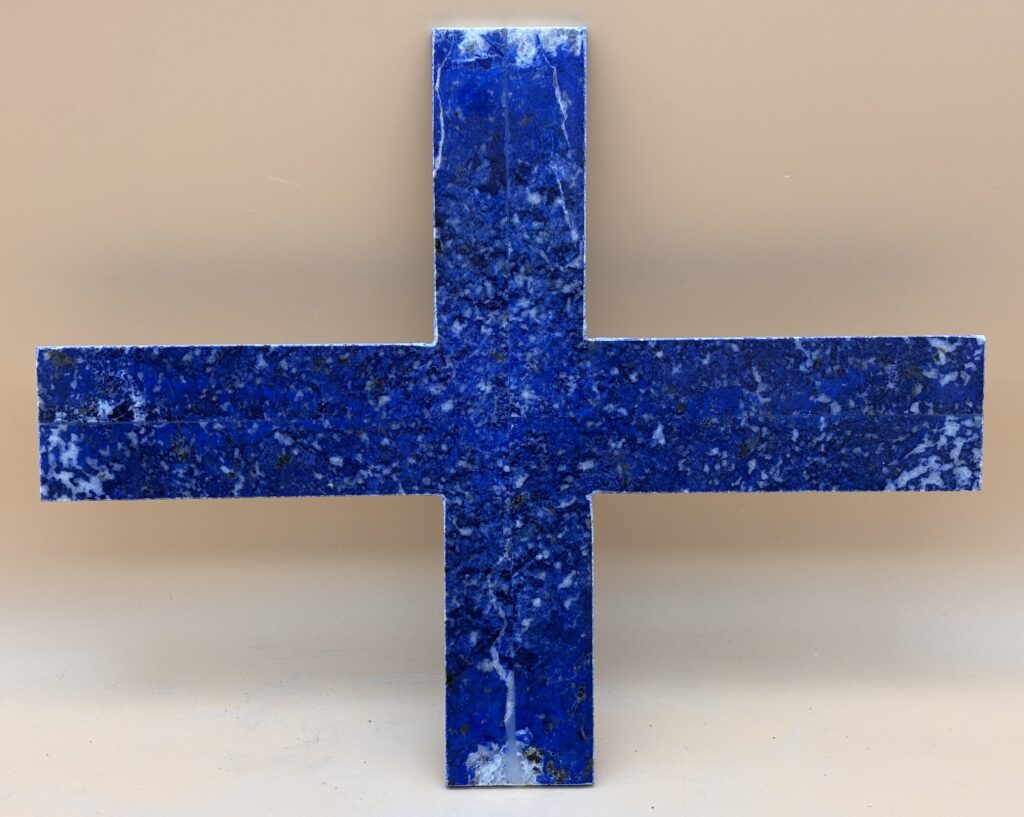 Lapislazuli-Kreuz-Platte
