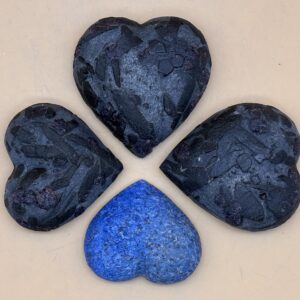 Staurolith Granat Schiefer Herzen, Black and Blue