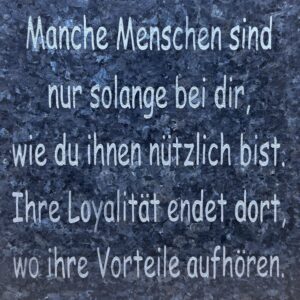 Spruchtafel "Loyalität"