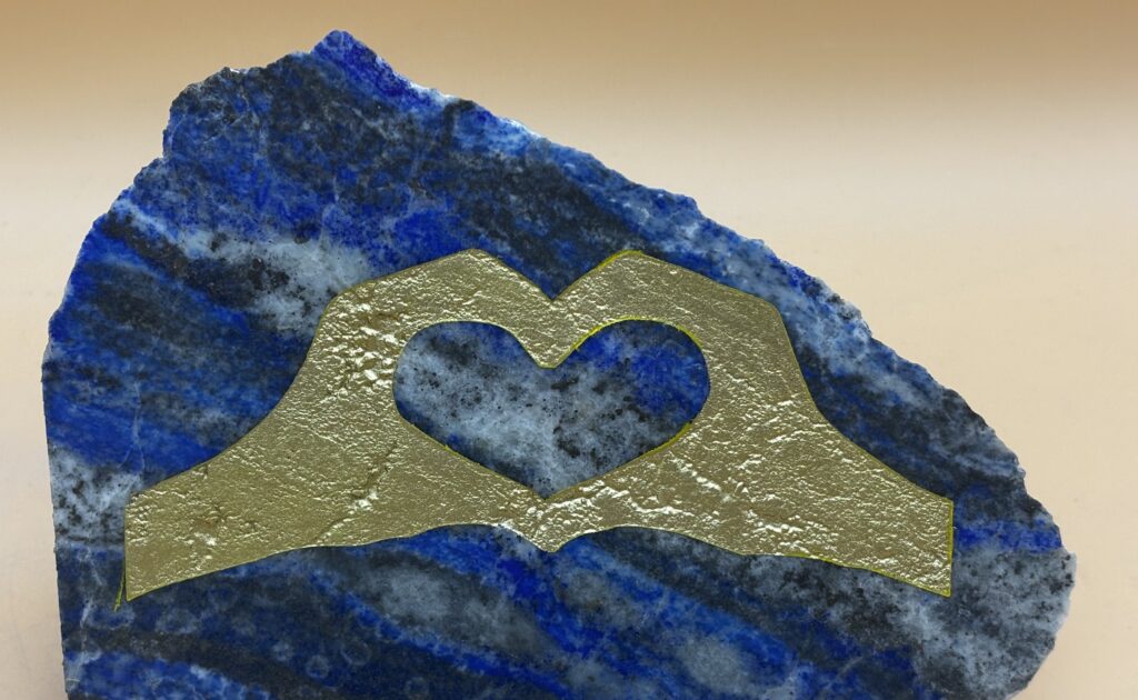 Handherz Lapislazuli